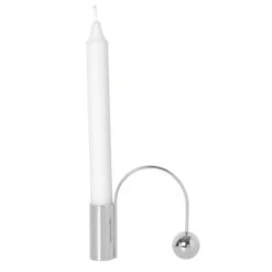 Ferm LIVING Balance Kynttilänjalka, Kromi
