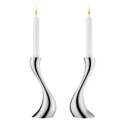 Georg Jensen Cobra Kynttilänjalka, 2 Kpl