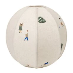 Ferm LIVING The Park Brodeerattu Lampunvarjostin, Luonnonvalkoinen