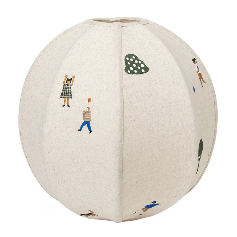 Ferm LIVING The Park Brodeerattu Lampunvarjostin, Luonnonvalkoinen 1 Ferm LIVING The Park Brodeerattu Lampunvarjostin, Luonnonvalkoinen