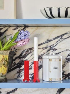 HAY Arcs Kynttilänjalka, L, Punainen -Hay || Menu || Louis Poulsen Kauppa Arcs Candleholder L red 01