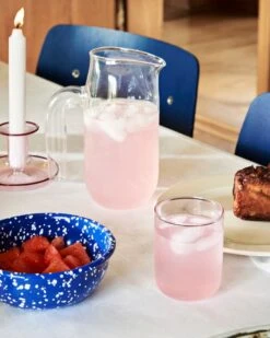 HAY Flare Kynttilänjalka, Vaaleanpunainen -Hay || Menu || Louis Poulsen Kauppa Enamel Bowl M speckle blue Flare pink Jug L clear Tint Tumbler pink