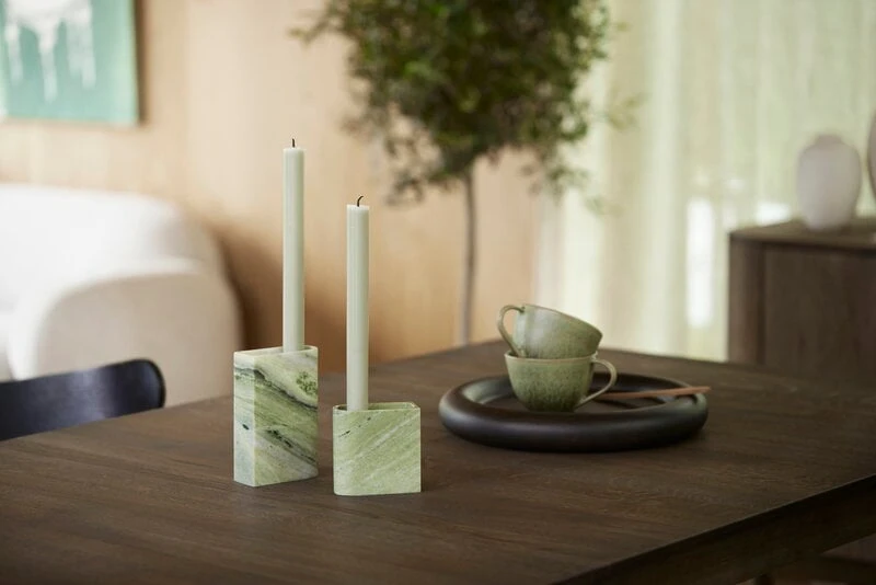 Northern Monolith Kynttilänjalka, Matala, Vihreä Marmori 4 Northern Monolith Kynttilänjalka, Matala, Vihreä Marmori - Image 4