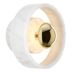 Tom Dixon Stone Seinävalaisin, Valkoinen Marmori -Hay || Menu || Louis Poulsen Kauppa STONE LED WALL ANGLED SIDE ON