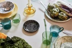 HAY Flare Kynttilänjalka, Keltainen -Hay || Menu || Louis Poulsen Kauppa Soft Ice Sip swirl Flare yellow Enamel Dish sprinkle black