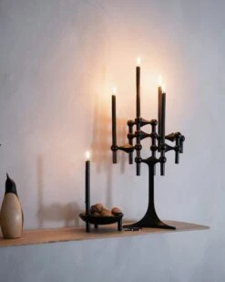 STOFF Copenhagen STOFF Nagel Kynttilänjalka 3 Kpl, Mattamusta 7 STOFF Copenhagen STOFF Nagel Kynttilänjalka 3 Kpl, Mattamusta -Hay || Menu || Louis Poulsen Kauppa lifestyle candle holder stand and black candles christmas black 2